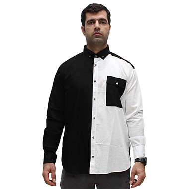 پیراهن کنفی سایز بزرگ مردانه کد محصول cfm5802